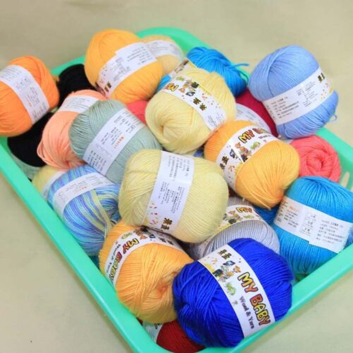 New 36 BALLS Baby Cashmere Silk Wool Yarn Stock Clearance Sale Rainbow bag #0009 - Picture 1 of 18