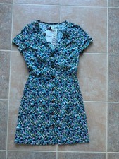 Urban OutFitters Glamorous Navy vintage Floral midi Dress Size XS New!