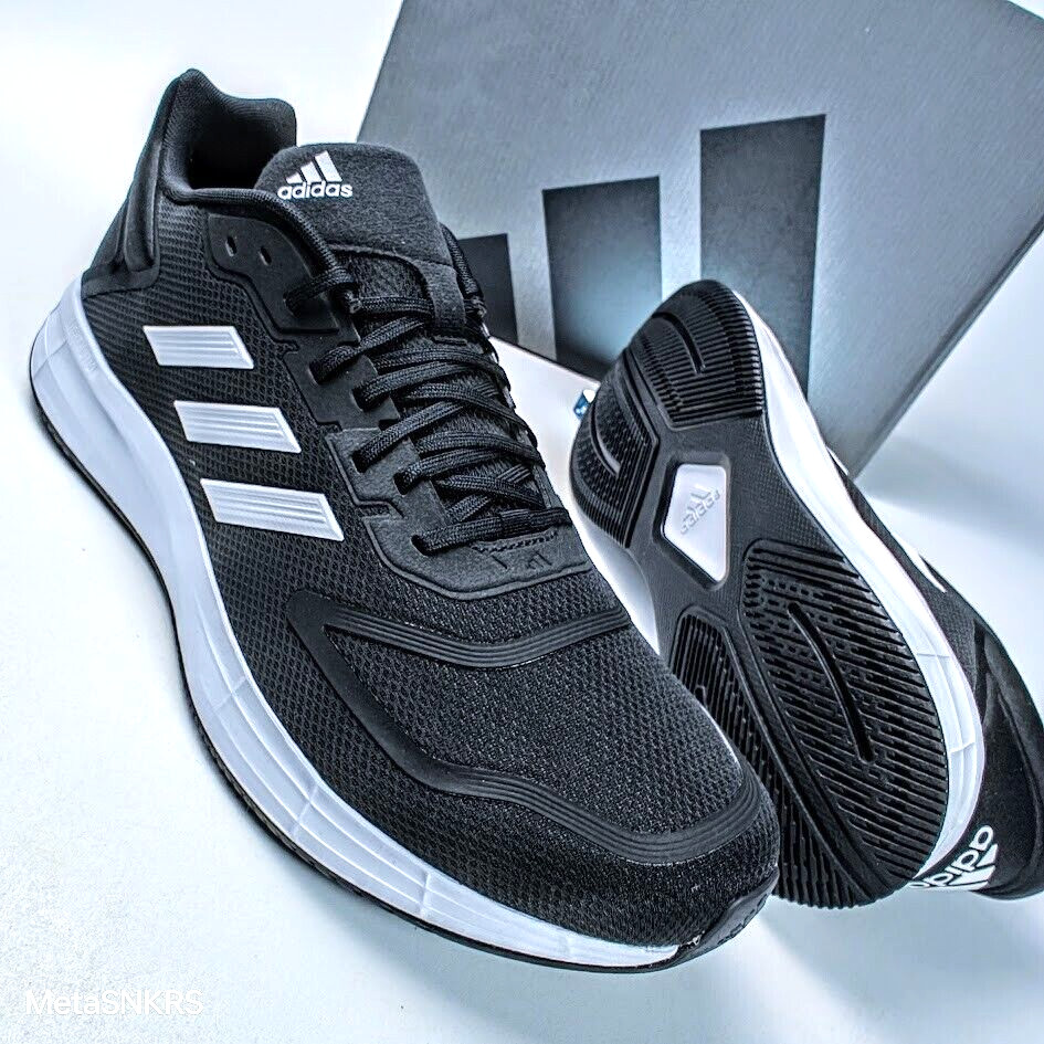 Adidas US 13 Men's  Black White Foam Comfort Mesh Runner Duramo 10   GW8336 New thumbnail 5