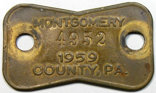 1959 Pennsylvania Dog License Tag - Montgomery County - #51459