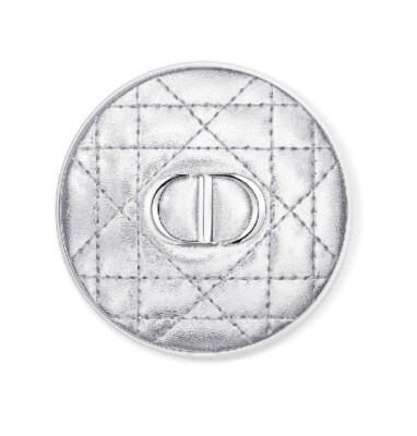 DIOR NEW FOREVER CUSHION CASE AND REFILL SILVER VINYL CANNAJE GLOW