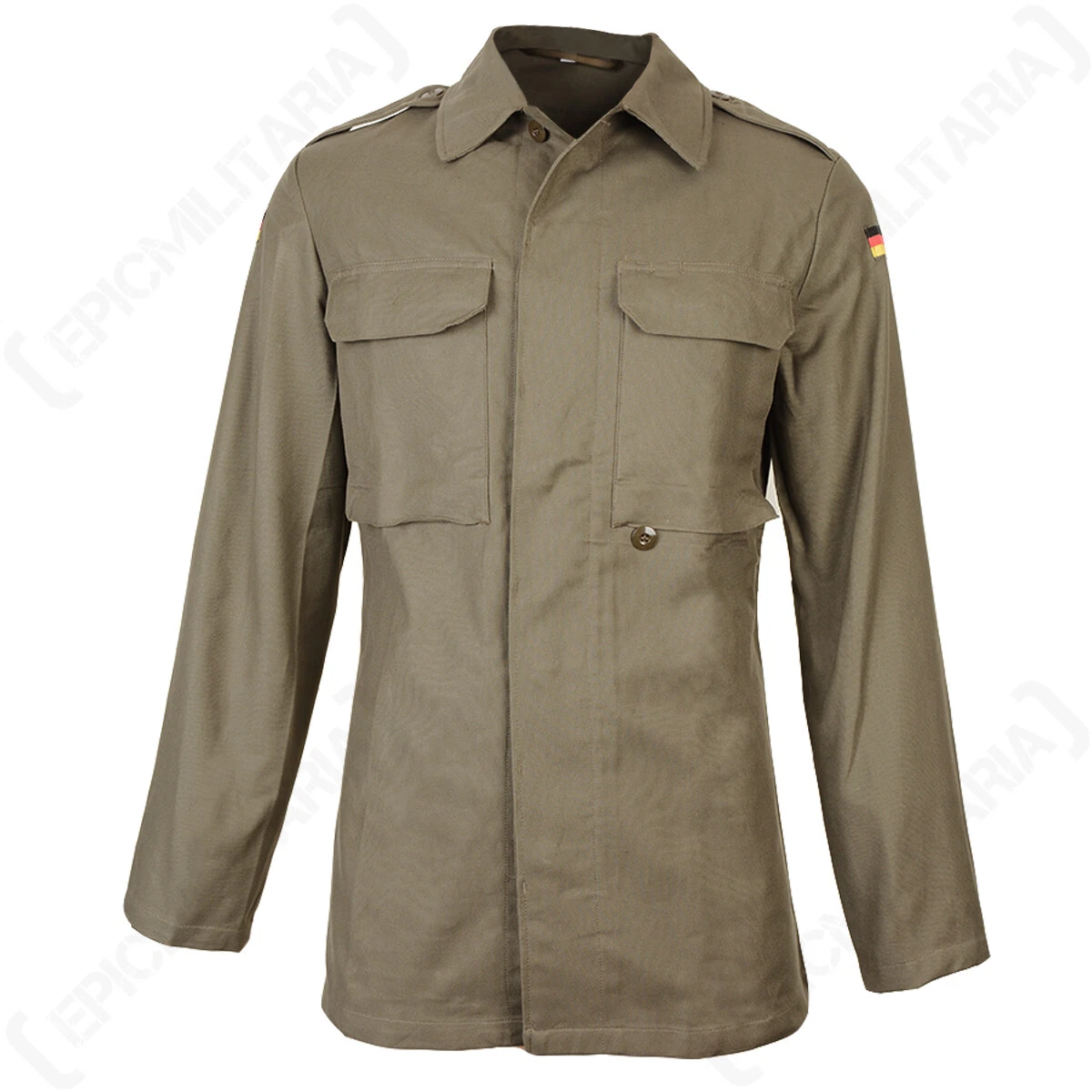 Original German Old Style Moleskin Field Jacket - Olive Drab