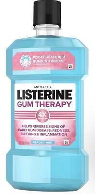 Listerine Gum Therapy Anti-Gingivitis Mouthwash, Glacier Mint, 1 L