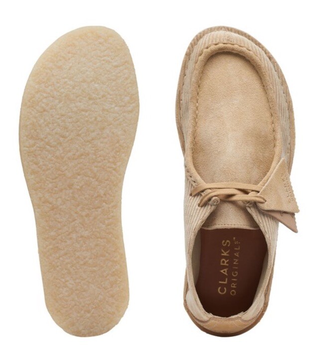 Clarks Desert Nomad Corduroy Suede Moccasin Chukka Boot Sand  display picture 3