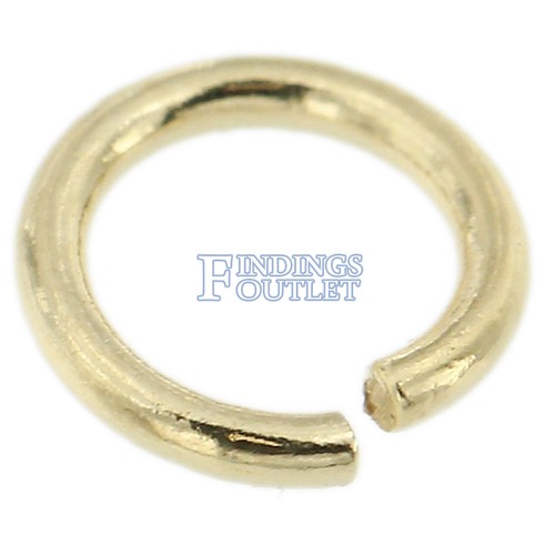 14K massiver Gelbgold Biegering rund offen 2,5 mm - 6 mm Kettenende 1 Stück USA - Bild 9 von 22