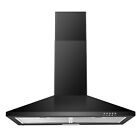 30in Wall Mount Range Hood 450Cfm Power Exhaust Fan w/Led Kitchen Stove Fan