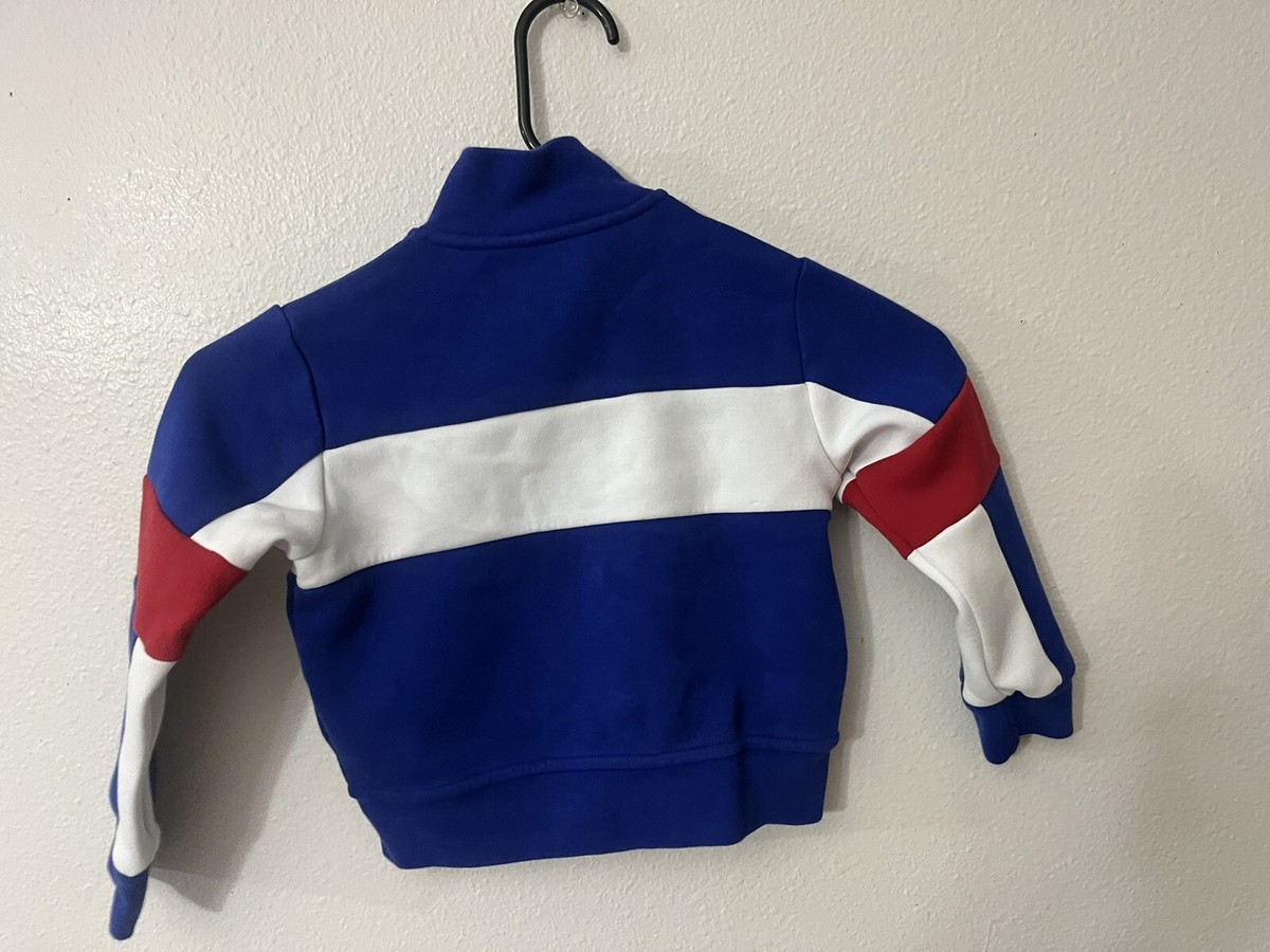 Polo Ralph Lauren 3/3T Blue Full Zip Pocketed Mock Neck Sweatshirt
