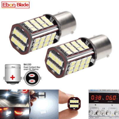 2 x Positive earth 6 VOLT 6V 56 SMD BA15D GLOBES LED BULB LIGHT LAMP DUAL BEAM