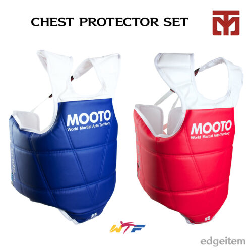  MOOTO TaeKwonDo Chest Guard Set (Blue one + Red one) WTF/KTA Approved Protector - 第 1/10 張圖片