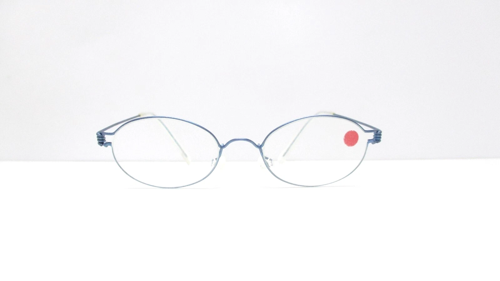 LINDBERG OVAL 40 Col 20 Air Titanium Rim Eyeglasses KIDS Frame Blue 40mm