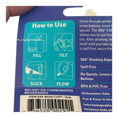 Taza WOW CUP para niños 360 - púrpura 10 OZ. (NUEVO CON ETIQUETAS) - Imagen 5 de 5