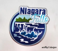 CRAFTECAFE NIAGARA FALLS TITLE premade paper piecing scrapbook die cut piece 3D