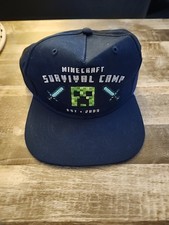MINECRAFT SURVIVAL CAMP YOUTH SNAP BACK HAT BLACK