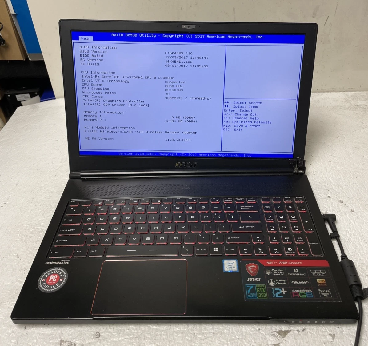 MSI Intel Core i7 7th Gen. 16 GB RAM PC Laptops & Netbooks for