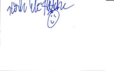 Kirk Eli Fletcher signed 4x6 index card