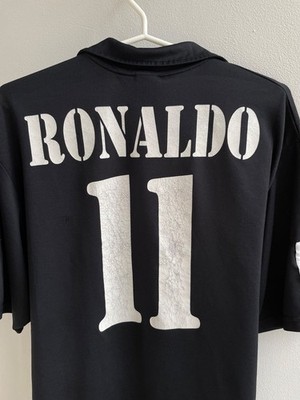 Real Madrid 2001 2002 RONALDO #11 Away Shirt Football Soccer