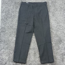 VTG Polo Ralph Lauren Pants Mens 36x30 Dark Gray Twill Wool Blend Made in USA