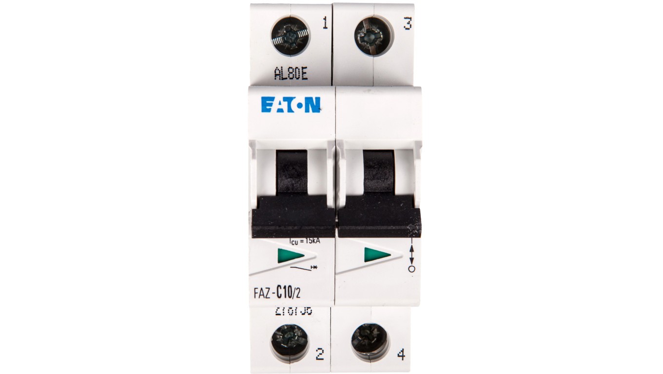 Overcurrent Switch 2P C 10A 15kA AC FAZ C10/2 278756