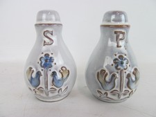 Vintage Scandinavian Style Ceramic Terracotta Pottery Salt And Pepper Shakers