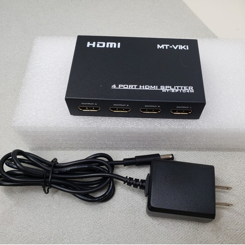 MT-VIKI 4-Port HDMI Splitter 1-In 4-Out Video Distributor (Model MT-SP104M)