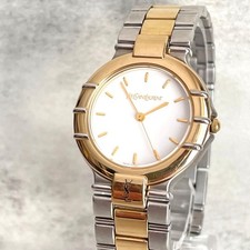 Working YSL Yves Saint Laurent two-tone three-hand Boeing watch