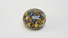 Vintage 1900-1950 Millefiori Murano Art Glass Paperweight w Multicolour Murrines