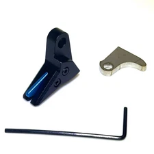 Sj Precision Parts Black/Blue 6061 Aluminum Glock 19 Gen 3 Flat Trigger Shoe V3 