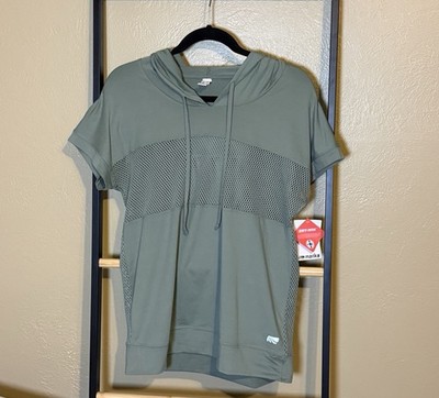 Marika Short Sleeve Hooded Mesh Shirt Sporty Green Medium
