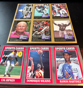 PRO FOOTBALL HOF UNCUT SHEET& SPORTS CARD UNCUT SHEET