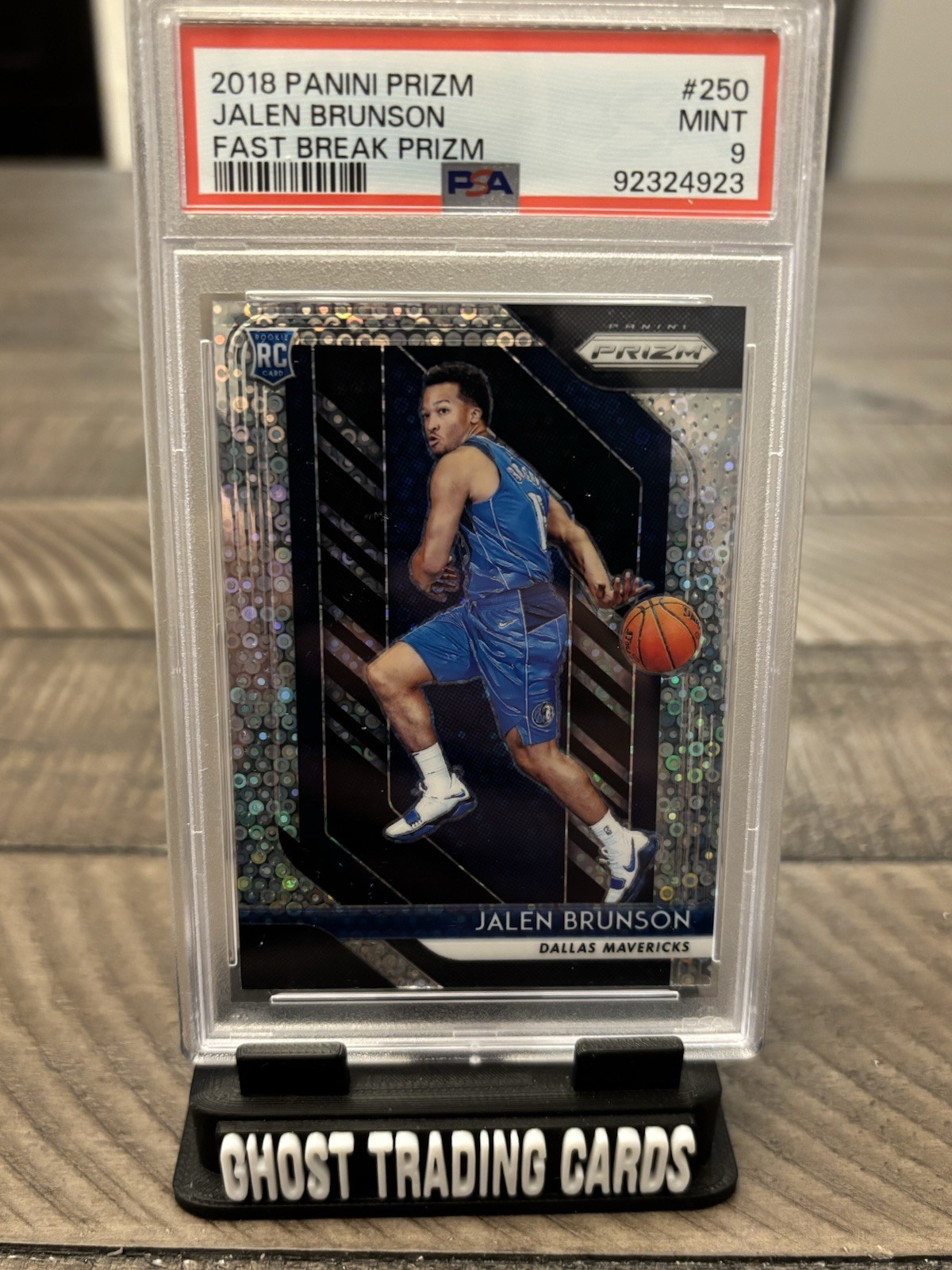Jalen Brunson 2018 Panini Prizm Fast Break Rookie RC #250 PSA 9 Knicks