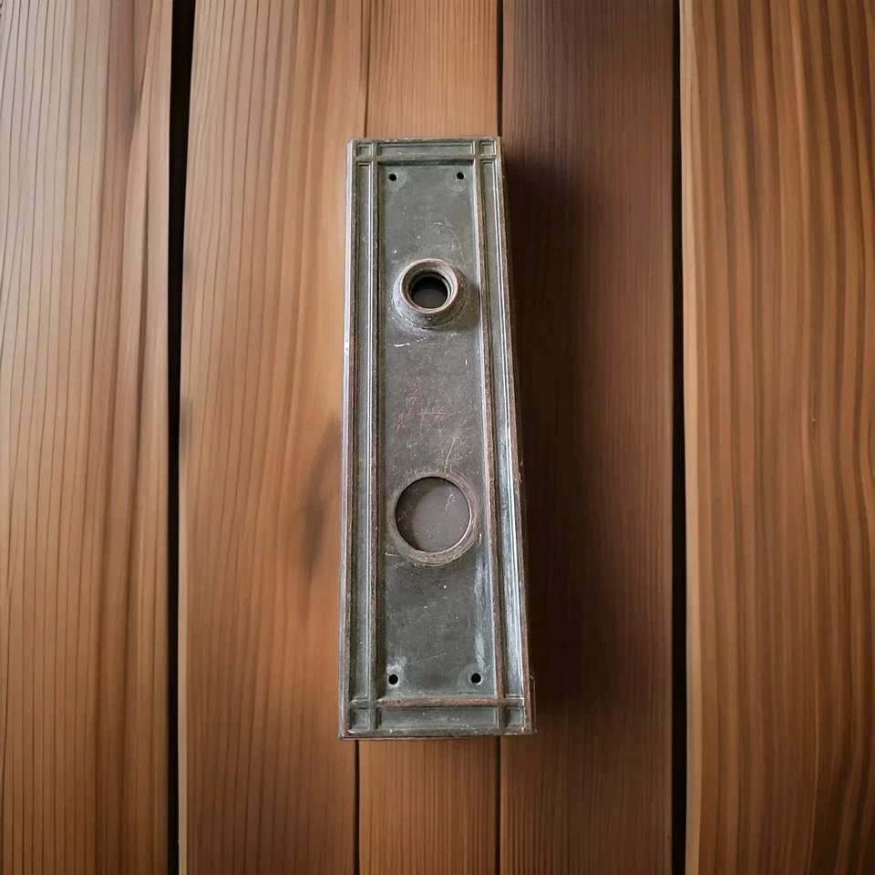 Antique Door plate Art deco period 1920's Brass "Linian" pattern - Image 2 of 4