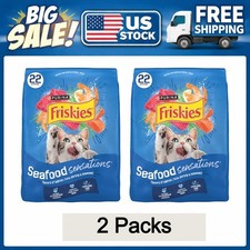 2 Packs Purina Friskies Seafood Sensations Dry Cat Food Salmon Tuna Shrimp 22 lb