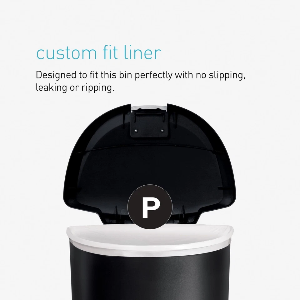 Bote de basura semiredondo de cocina Simplehuman de 50 litros/13 galones con seguro S Foto 4 de 4