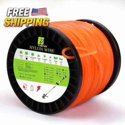 VIABRICO .105'' Weed Eater String 330FT Square Trimmer Line Heavy Duty Nylon Oran