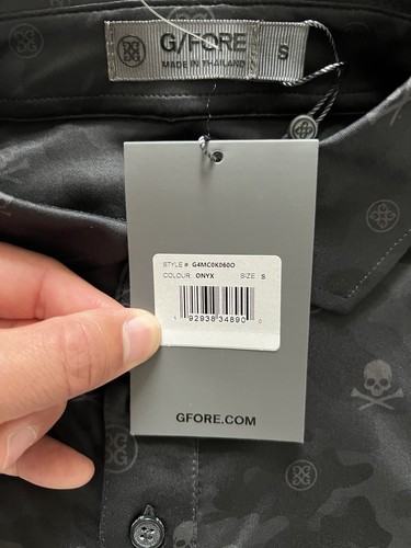 G/Fore Men Small Icon Tech Jersey Onyx Skull And Candy Golf Polo NWT: Lot Of 2 - Picture 3 of 13