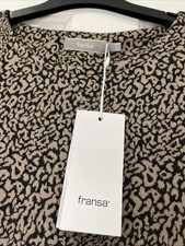 BNWT Women’s Fransa Warm Dress Office / Casual Animal Print Brown Size XS 