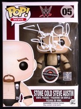 Stone Cold Steve Austin Signed WWE Funko Pop #05 Vinyl Action Figure BAS COA 5 8