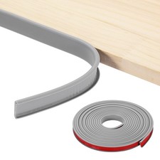 19.7ft U-Shape Edge Banding 0.59in TPE Self Adhesive Edge Trim Grey,