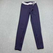 Nike Pro Leggings Womens Small Purple Dri Fit Stretch 30" Train Yoga Gym Workout