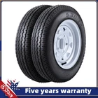 2PCS Trailer Tires on Rim 5.30x12 Lawn Mower with Rim 5 Lug On 4.5" 1050 LBS T