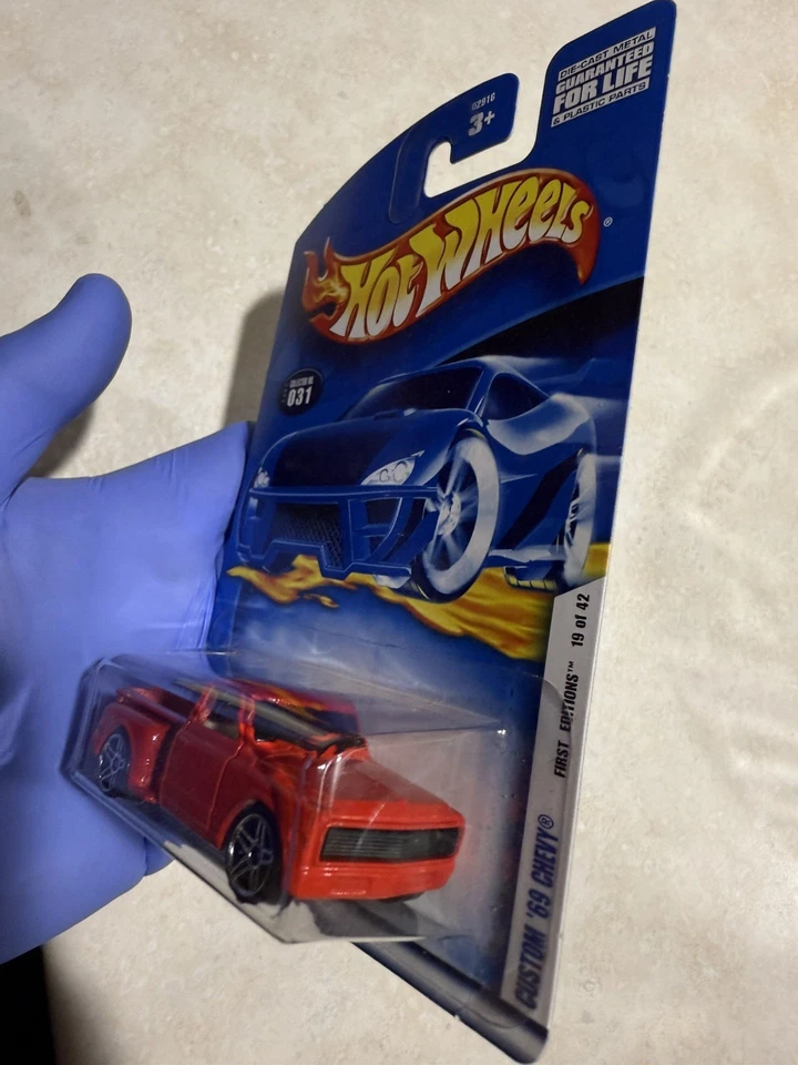🔥HotWheels ~ Chevy '69 personalizado 19 de 42 ~ 2002 primeras ediciones #065 Chevrolet  Foto 2 de 4
