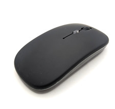 RGB Wireless Mouse Silent Click Rechargeable 2.4GHz LED Light-Up Black