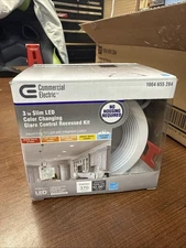 Commercial Electric Slim Baffle Integrated LED 3" Round Adjustable  Color Temp.