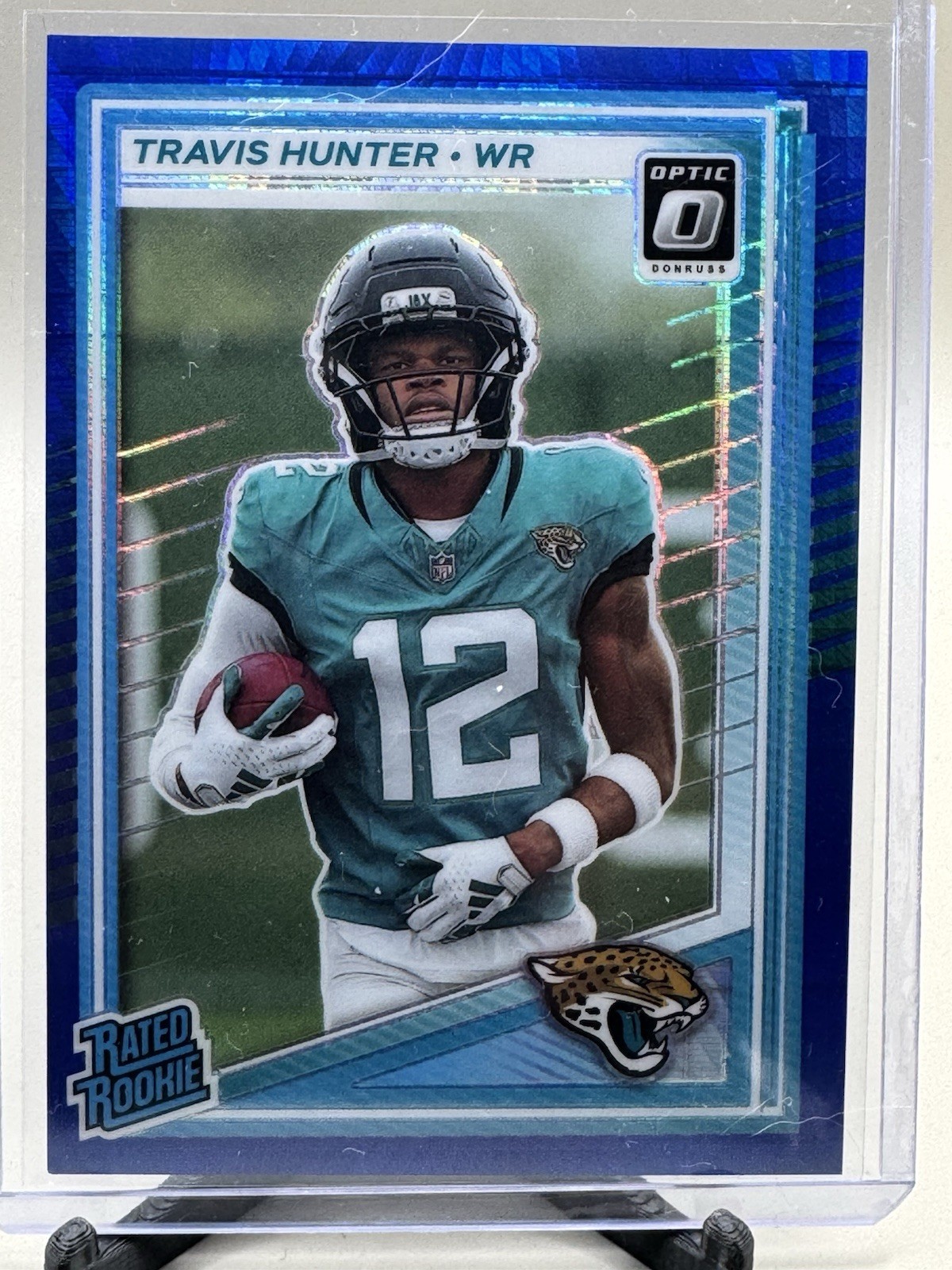 💥 Travis Hunter Blue Scope Optic Prizm Rated Rookie Jaguars Card #201 2025