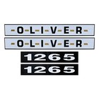 Decal Set for Oliver 1265 Mylar - Hood Only
