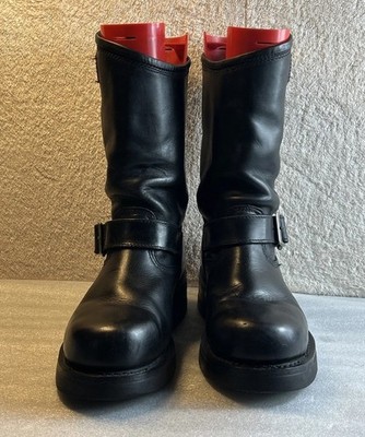 Harley Davidson Men's Size 8.5 Engineer Motorcycle Black Leather Boots Steel Toe