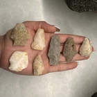 MLC 691 (7) Crystal Quartz Archaic - Adena Knife Blades Arrowheads PA X Kunkle