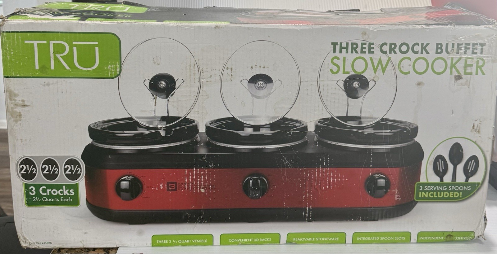 Tru Three Slow Cooker Crock Pot Buffet 2.5QT X 3 NIB Read