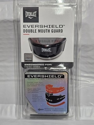 New  Everlast Evershield Double Mouthguard Black Boxing & MMA Model: 1400007
