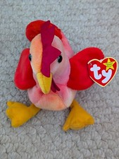 ty, strut rooster beanie baby, with tag, excellent condition